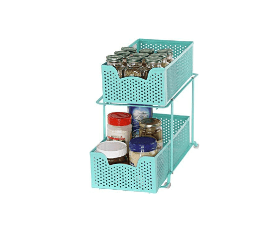 Simple Houseware 2-Tier (L+L) Organizer Pull Out Under Cabinet