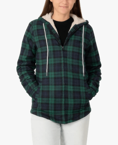 Pianpianzi Jackets for Women Warm Womens Fleece Lined Flannel
