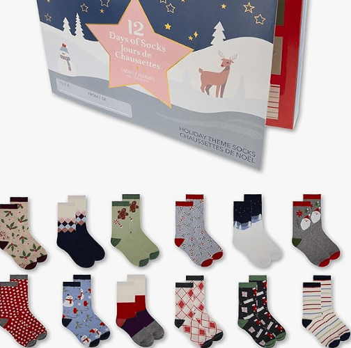 Gertex Ladies Premium Christmas Holiday Themed Sock Advent Calendar