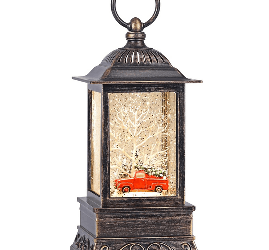 Christmas Snow Globe Red Truck Lantern Savings Guru