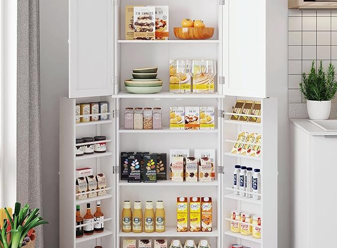 Yusong Tall Kitchen Pantry Storage with Savings Guru